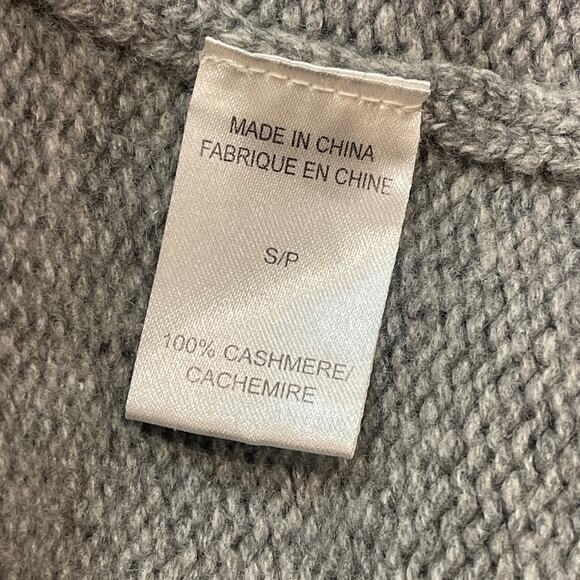 Theory Remy 100% Cashmere Chunky Cabled Shawl Collar Pullover Sweater Size Small - Picture 8 of 9